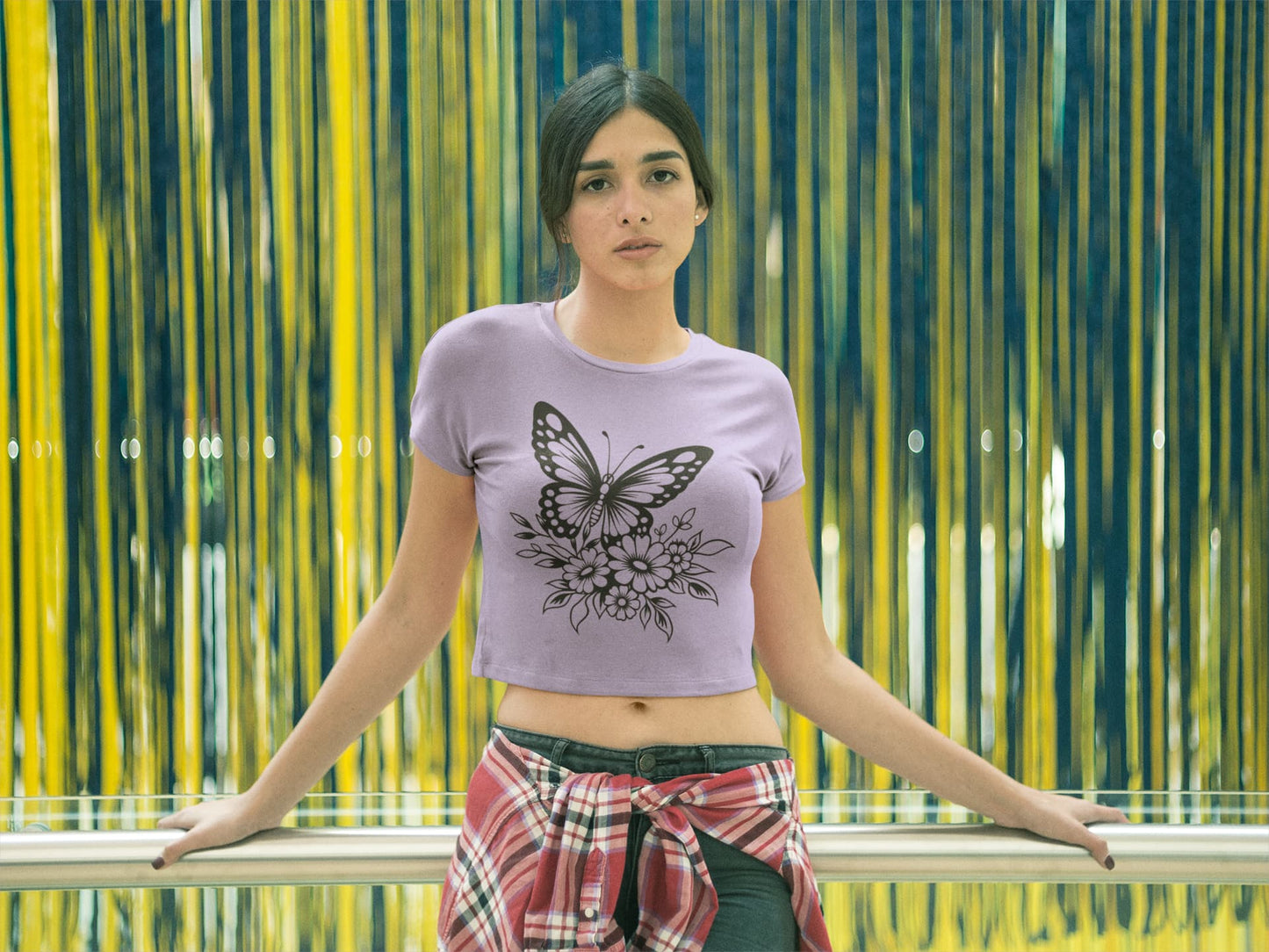 Women's Iris Lavender Crop Tops