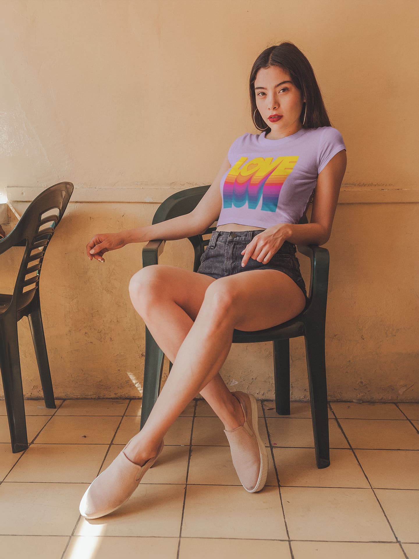 Women's Iris Lavender Crop Tops