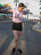 WOMENS LIGHT PINK CROP TOP 