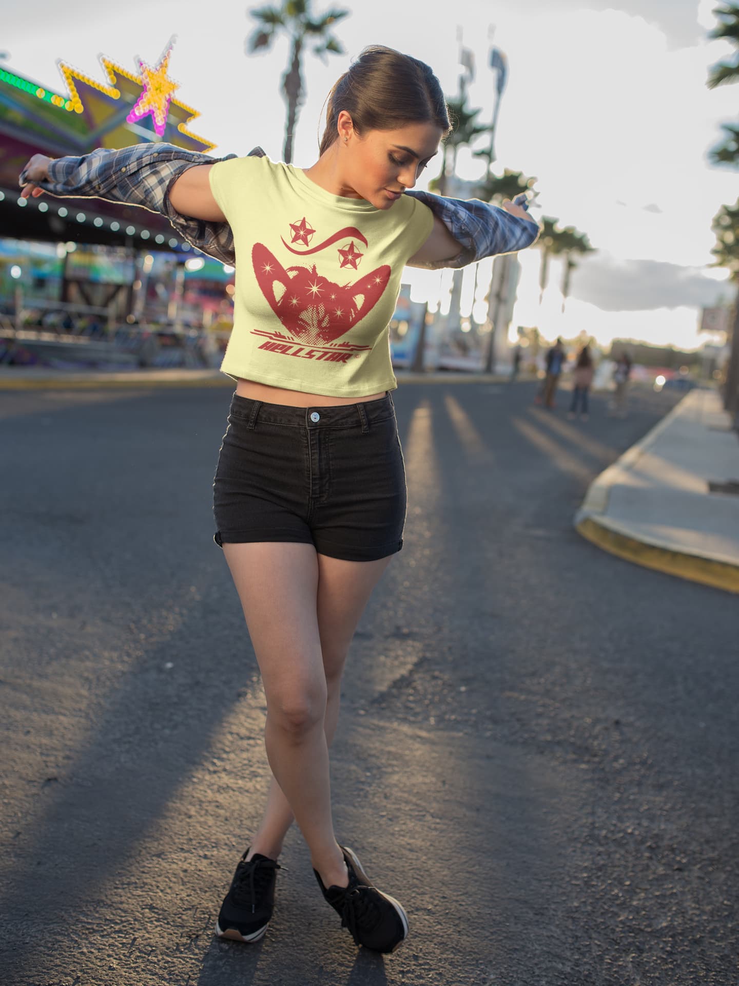 Women's Butter Yellow Crop Tops