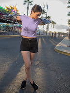 Women's Iris Lavender Crop Tops