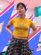Women's Golden Yellow Crop Tops