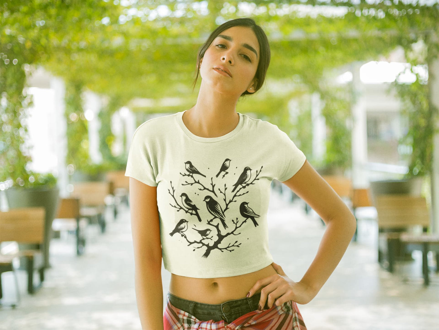 Women's White Crop Tops