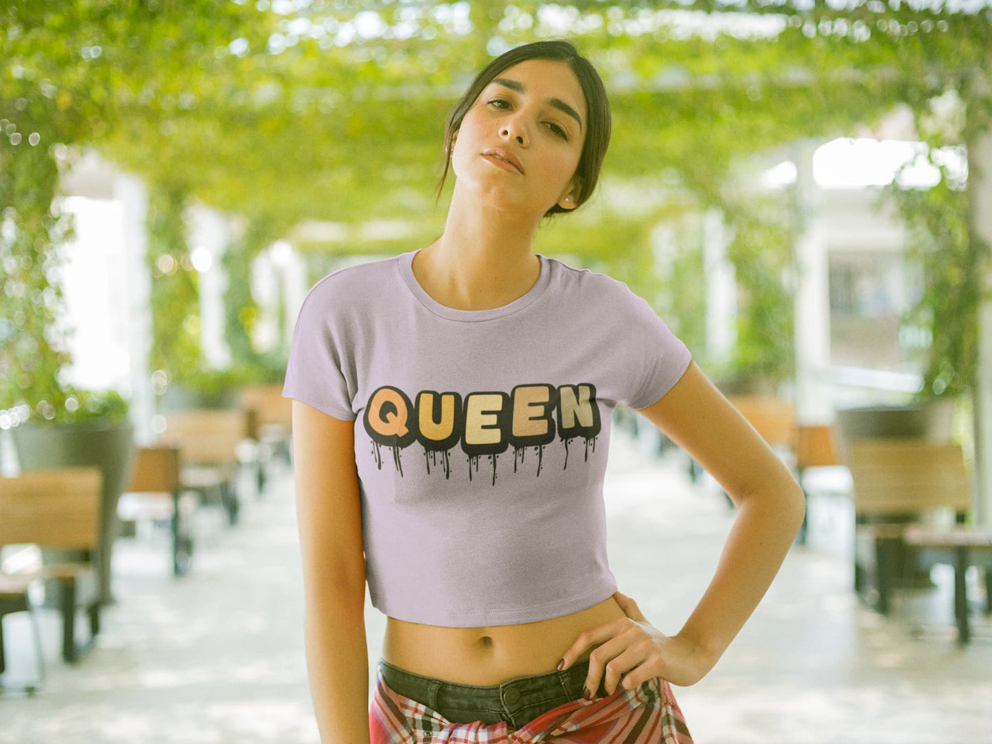 Women's Iris Lavender Crop Tops