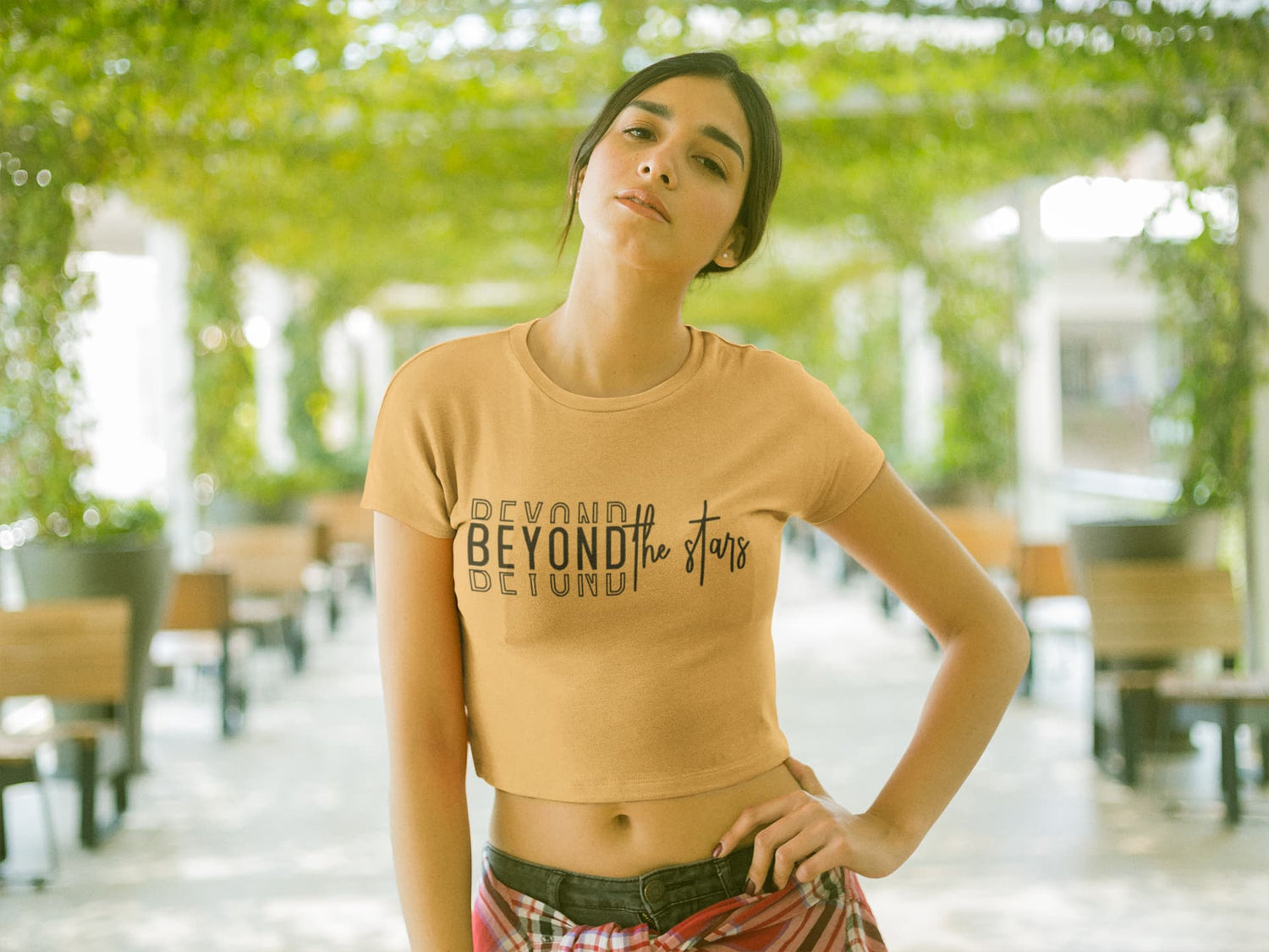 WOMENS MUSTARD YELLOW CROP TOP