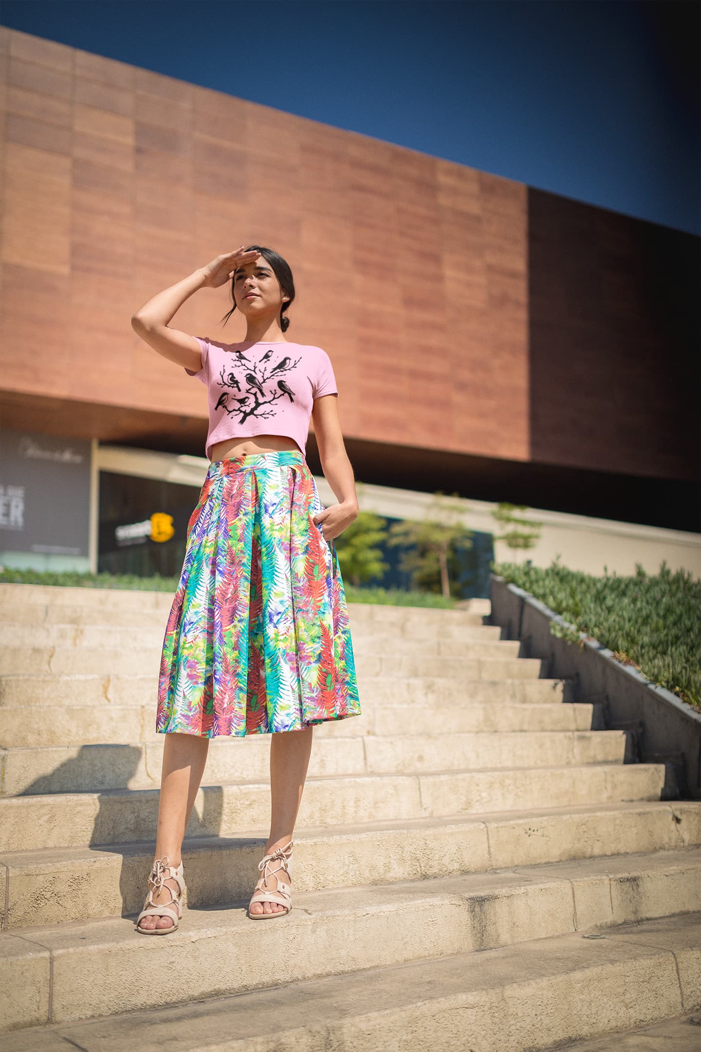 Women's Light Pink Crop Tops