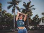 WOMENS NAVY BLUE CROP TOP