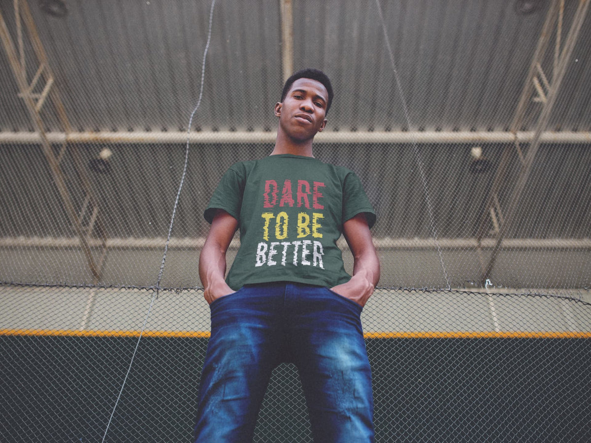 Men's Olive Green Round Neck T-shirt