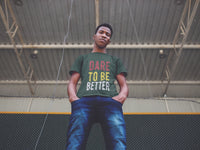 Men's Olive Green Round Neck T-shirt