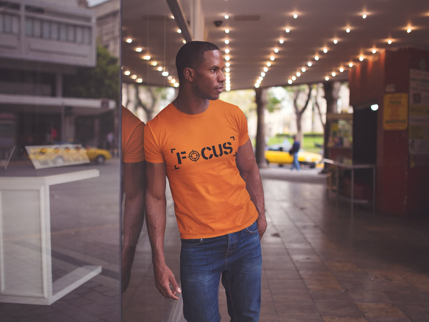 MENS ORANGE ROUNDNECK T-SHIRT