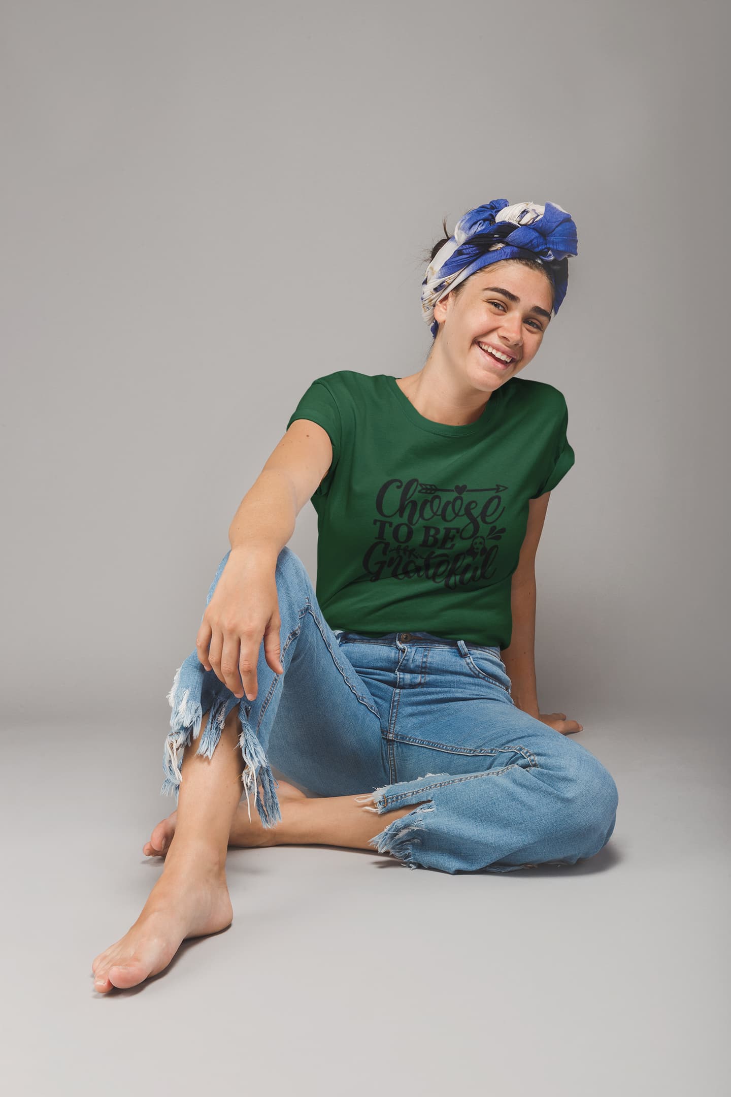 WOMENS OLIVE GREEN ROUNDNECK T-SHIRT