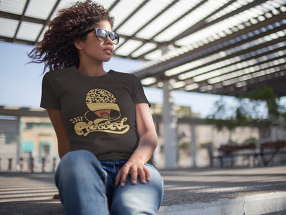 Women's Black Round Neck T-shirt