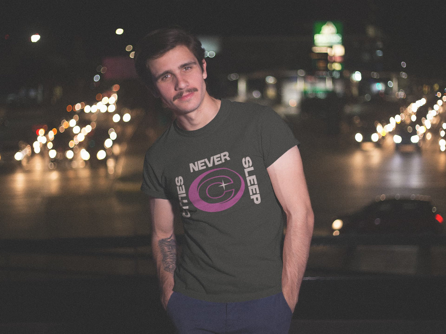 MENS BLACK ROUNDNECK T-SHIRT