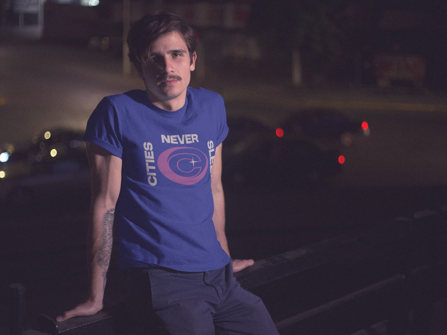 MENS ROYAL BLUE ROUNDNECK T-SHIRT