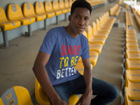 Men's Smoke Blue Round Neck T-shirt