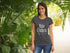 WOMENS BLACK ROUNDNECK T-SHIRT