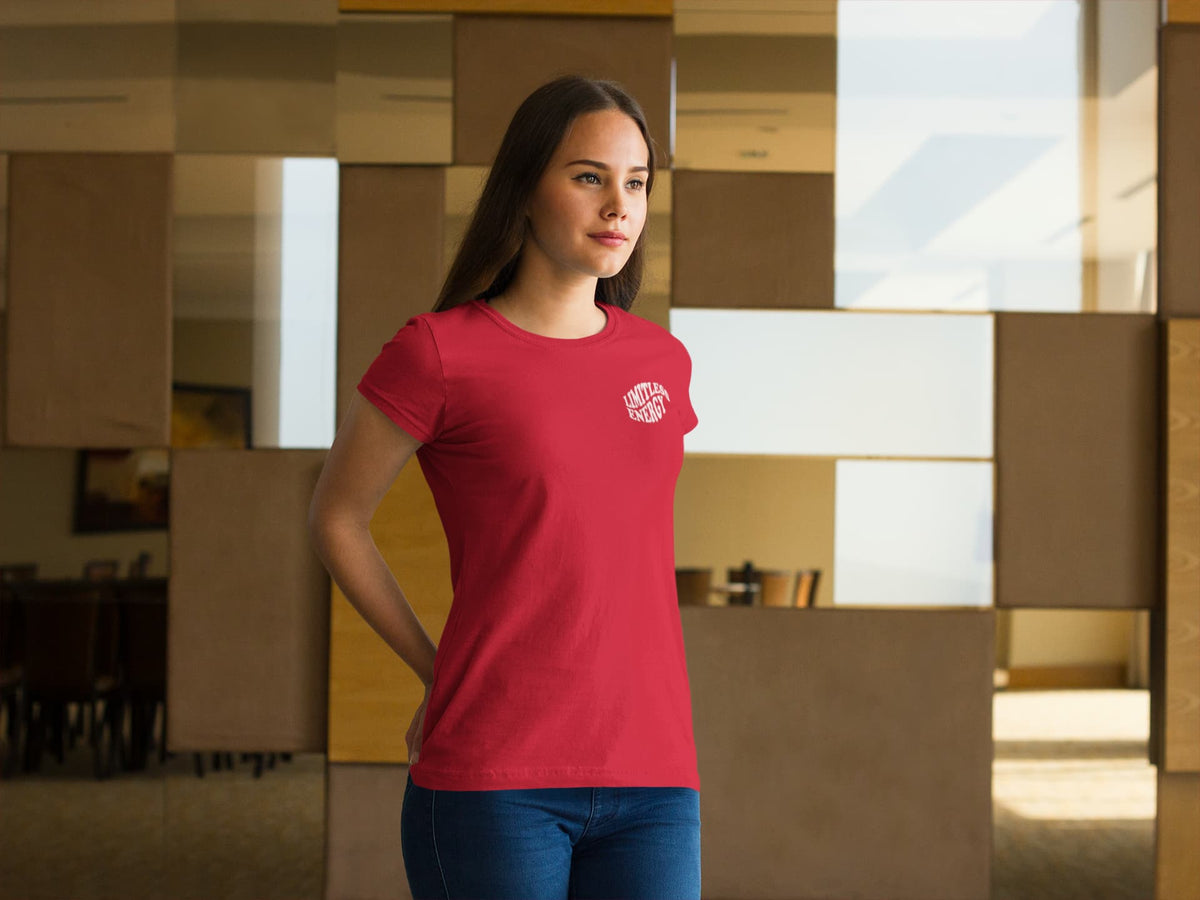 Karavirs® Limitless Red graphic tee for women India