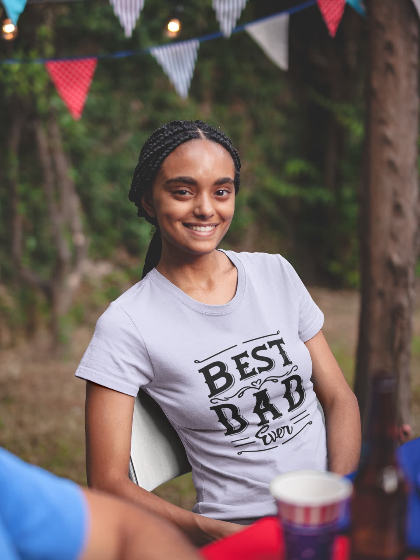 Woman wearing a &